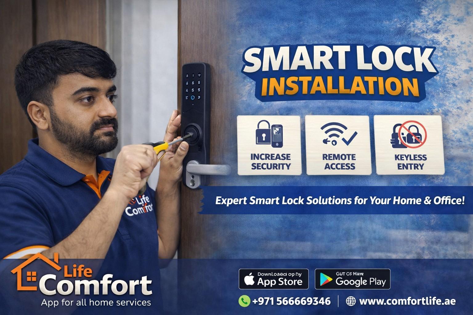 Smart Lock Installation for Secure and Keyless Access