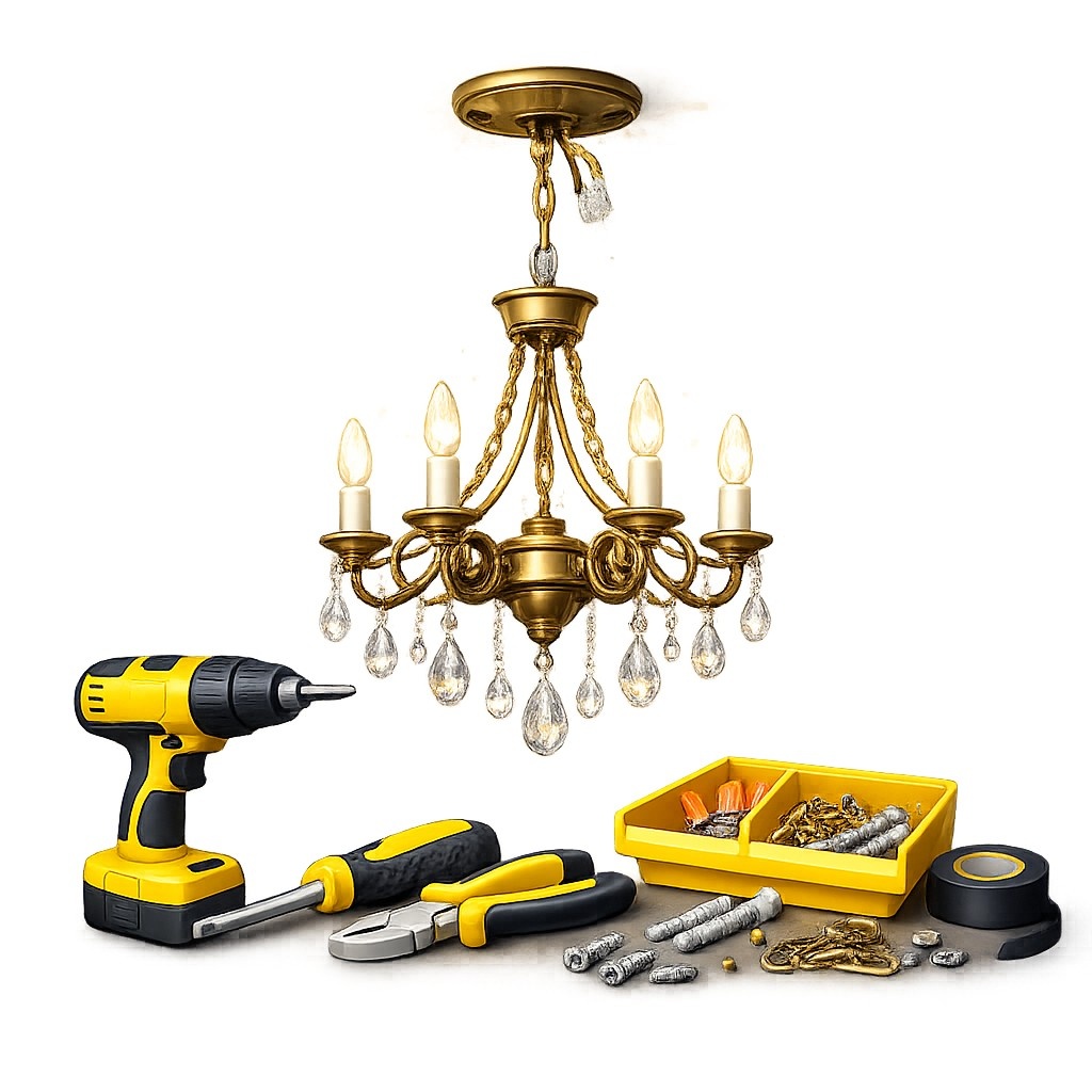 Single Chandelier Installation