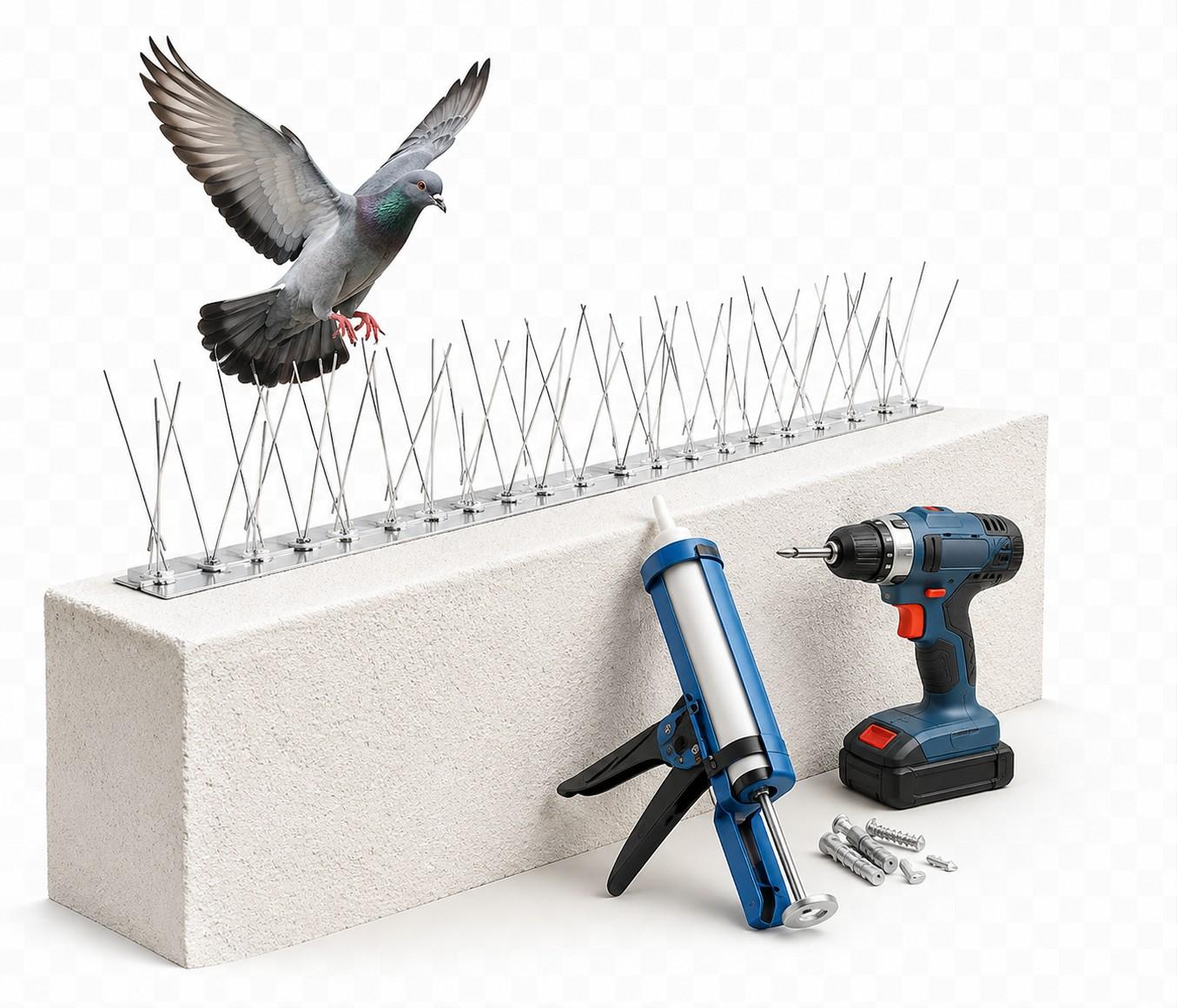 Bird Spikes Installation Up to 5 Meters