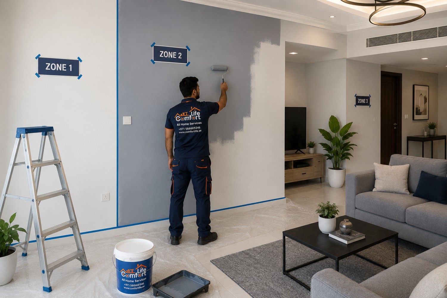 Zone based painting