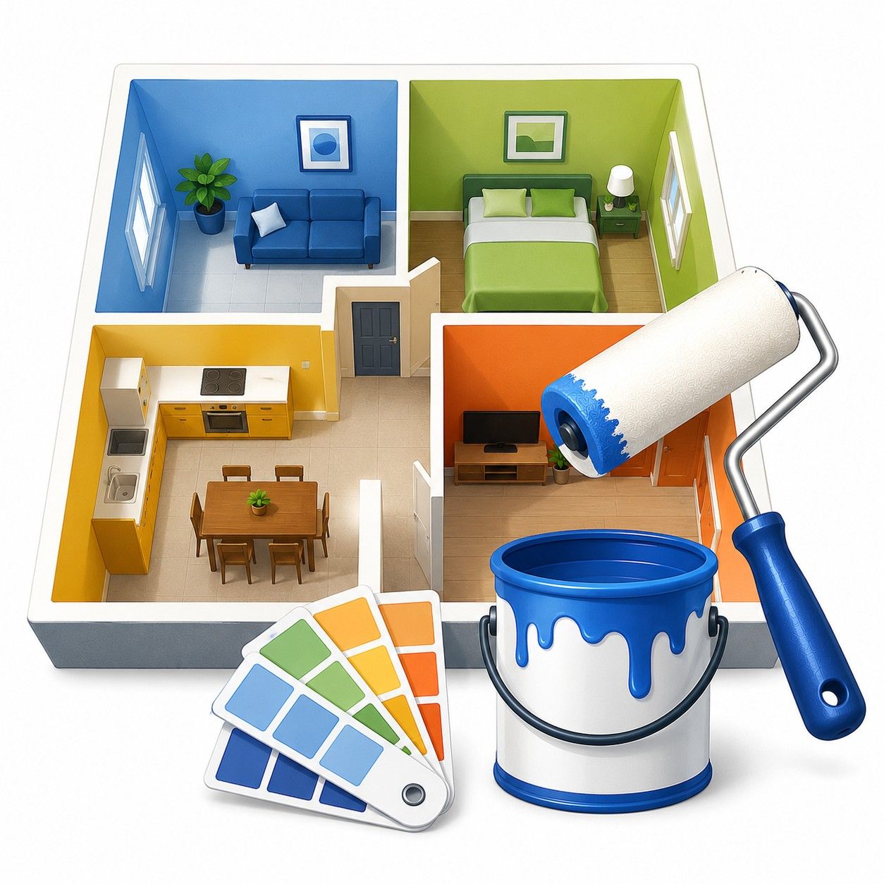 Zone based painting